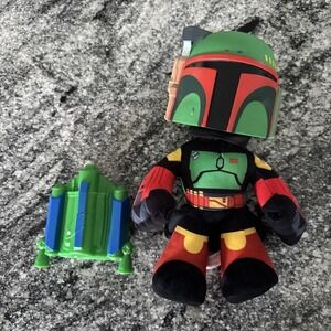 Star Wars ‎ Book of Boba Fett Voice Cloner Boba Fett Feature Plush-Tested #6
